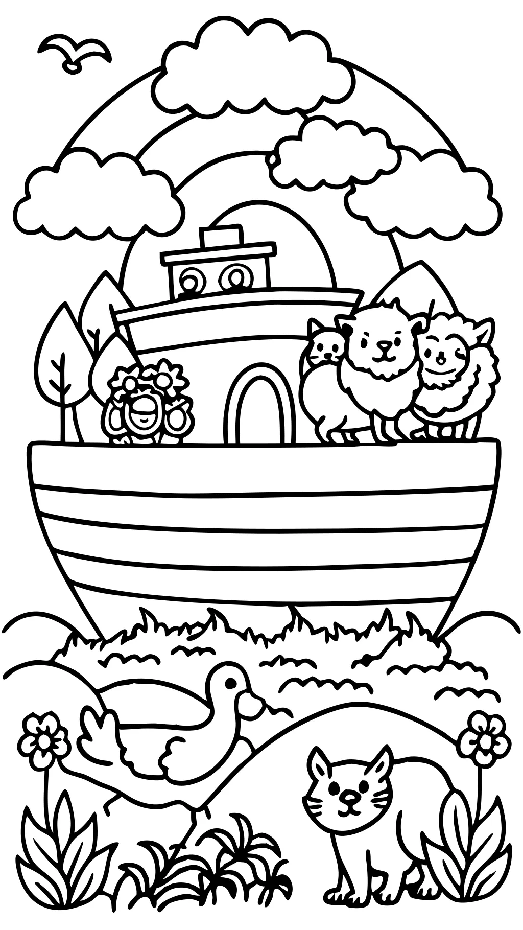 noah coloring page